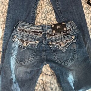 Miss Me Distressed Blue Boot Cut Jeans